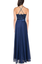 Halter Floor-Length Lace Chiffon Prom Evening Dresses