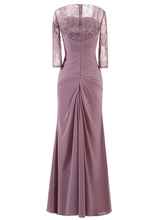 Sheath Sleeved Mother of the Groom Dress