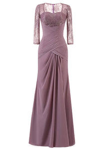 Sheath Sleeved Mother of the Groom Dress