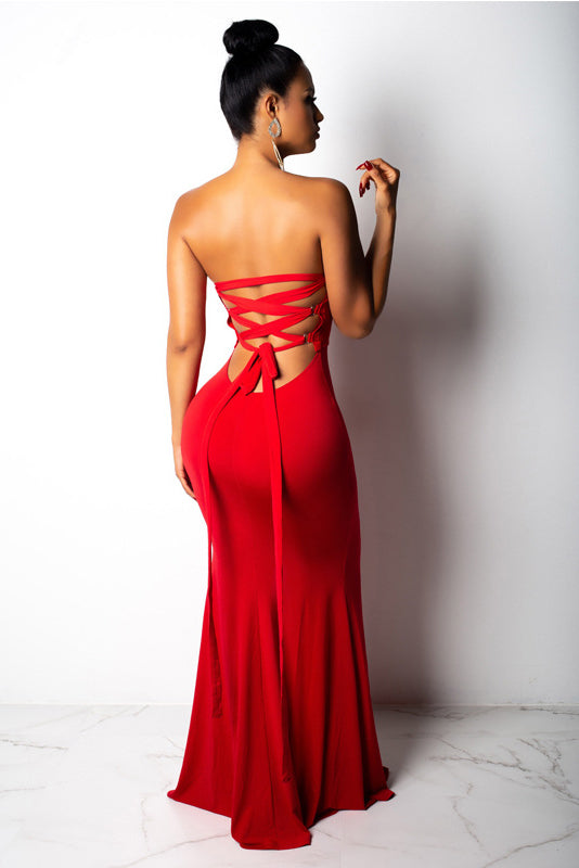 Trumpet/Mermaid Strapless Floor-Length Women's Dresses Secondary image