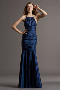 Sleeveless Halter Neck Floor-Length Bridesmaid Dresses