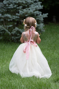 A Line Jewel Scoop Sleeveless Empire Princess Flower Girl Dress