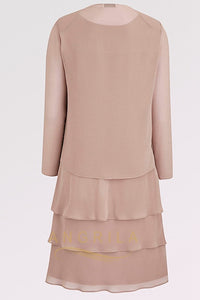 A-Line Knee-Length Mother of the Bride Dresses ( Jacket included)