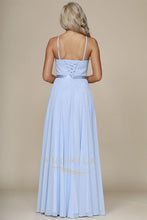 A-Line Sleeveless Long Chiffon Bridesmaid Dresses