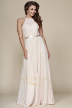 A-Line Sleeveless Long Chiffon Bridesmaid Dresses