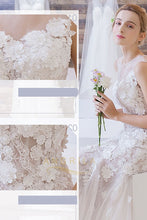 Illusion Lace Applique Mermaid Wedding Dresses