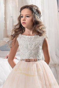 Ball Gown Sleeveless Flower Girl Dresses