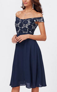 Off-the-Shoulder Chiffon Short Prom Dresses