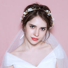 Pearl Handflower Bridal Headpiece