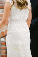 Sweetheart Lace Wedding Dresses with Cap Sleeves