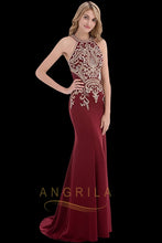 Mermaid Halter Sleeveless Beading Long Evening Dresses