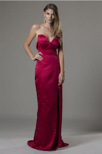 Strapless Split Long Formal Prom Evening Dresses