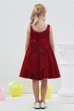 A-Line Sleeveless Knee-Length Flower Girl Dresses with Bow
