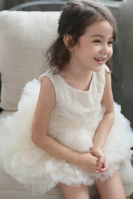 Tulle Layers Ball Gown Flower Girl Dresses