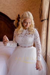 Elegant Long Lace Bridal Wedding Veils – Angrila