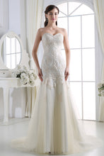 Strapless Beading Lace Appliques Long Wedding Dresses