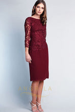 Sheath/Column 3/4 Sleeves Knee-length Lace Dresses