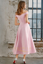 Off-the-Shoulder A-line Tea-Length Formal Prom/ Bridesmaid Dresses