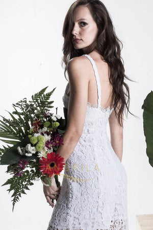 Bobemian V-neck Lace Wedding Dresses