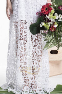Bobemian V-neck Lace Wedding Dresses