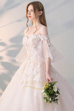 Tulle Lace Applique Ball Gown Wedding Dress