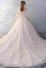 Tulle Lace Applique Ball Gown Wedding Dress