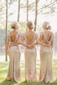 Cap-Sleeve Sequin Mermaid Evening Dress with Cowl Back