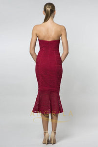 Strapless Lace Wedding Guest Dresses