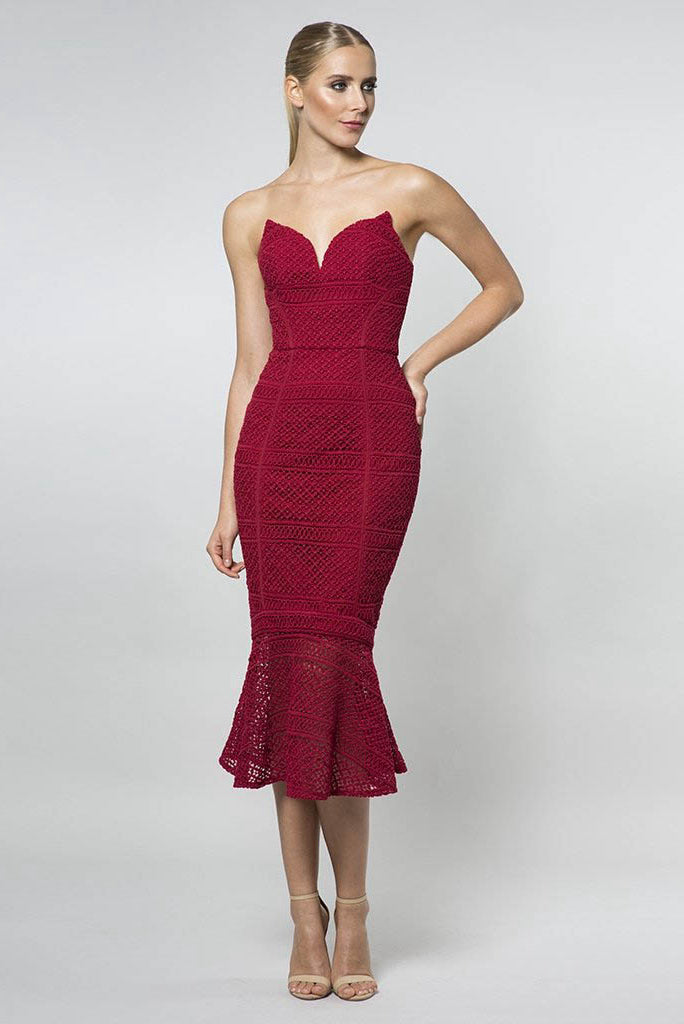 Strapless Lace Wedding Guest Dresses Main image