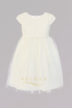 Cute A-line/Princess Cap Sleeves Tea-length Flower Girl Dresses