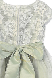 Cute A-line/Princess Cap Sleeves Tea-length Flower Girl Dresses