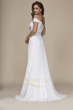 Trumpet/Mermaid Off-the-shoulder Detachable Overlay Long Formal Prom Dresses
