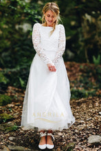 Fabulous A-Line Ivory Bateau Neck Long Sleeves Wedding Dresses