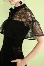 Chic Bow Tie Lace Short Sleeves Cocktail Dresses
