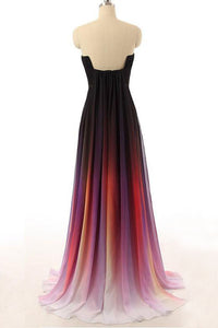 Ombre Chiffon Long Prom Dress Bridesmaid Dresses