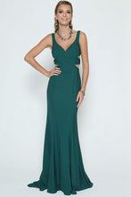 Sexy V-Neck Sleeveless Long Formal Prom Dresses