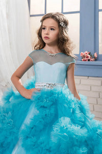 Ball Gown Tulle Floor-length Layers Flower Girls Dresses