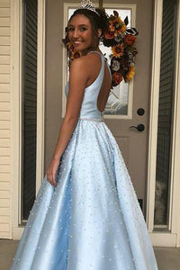 Halter High Neck Floor-length beading Prom/Evening Dresses