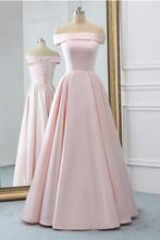 Elegant Simple Off-the-shoulder Stain Prom Dress