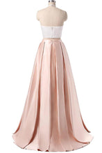 Two Piece High Neck Halter Long Homecoming Dress