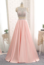 Two Piece Jewel Prom Dress with Sequins