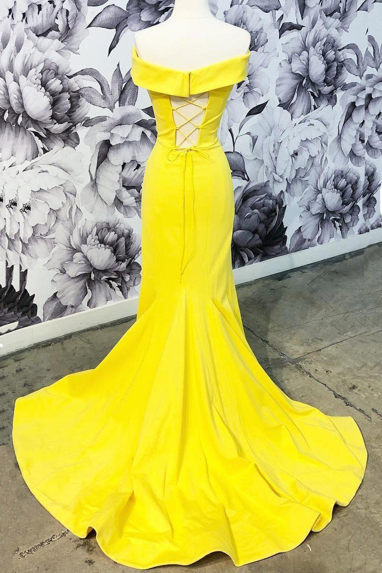 Evening Dresses Yellow Gold Prom Dress With Train Save Big On Bulk