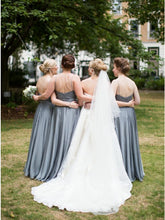 A-Line Floor-length Spaghetti Straps Bridesmaids/Prom Dress