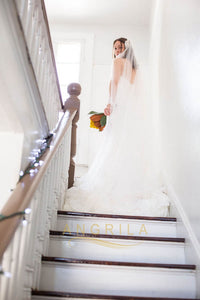Trumpet/Mermaid Spaghetti Straps Sleeveless Wedding Dress with Long Train