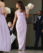 Mature Sleeveless One-shoulder Side Split Pleated Long Bridesmaid Dresses