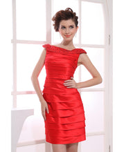 Enchanting Sheath/Column Ruched Short Satin Cocktail Dresses