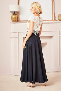 A-Line V-neck Ankle-length Chiffon Mother of the Bride Dress