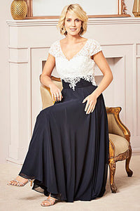 A-Line V-neck Ankle-length Chiffon Mother of the Bride Dress