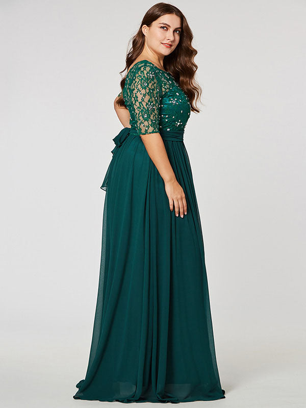Plus Size Mother of the Bride Dresses with sleeves Secondary image