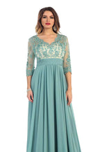 Long Mother Of The Bride Dress With Sleeves